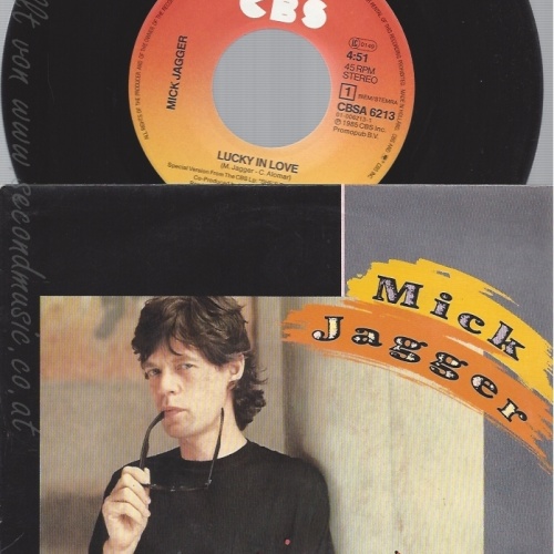 7" MICK JAGGER -- LUCKY IN LOVE