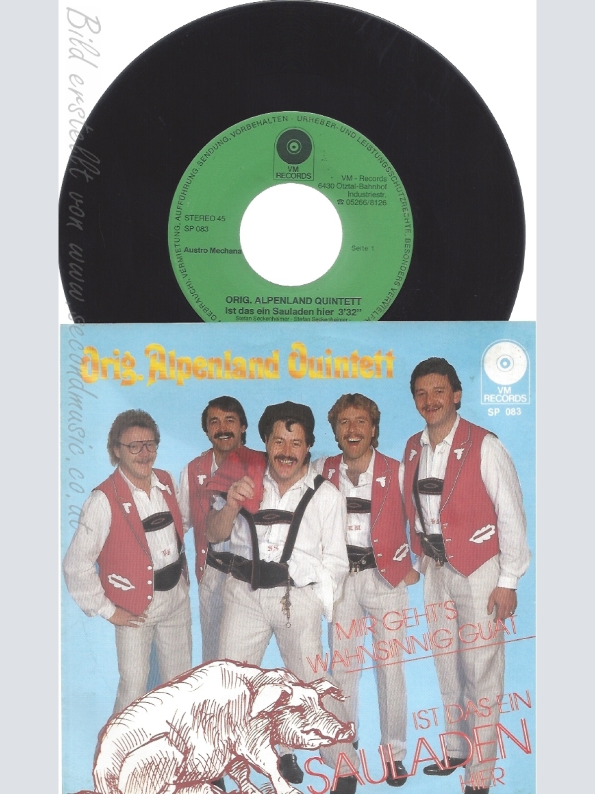 7" ORIG ALPENLAND QUINTETT--MIR GEHTS