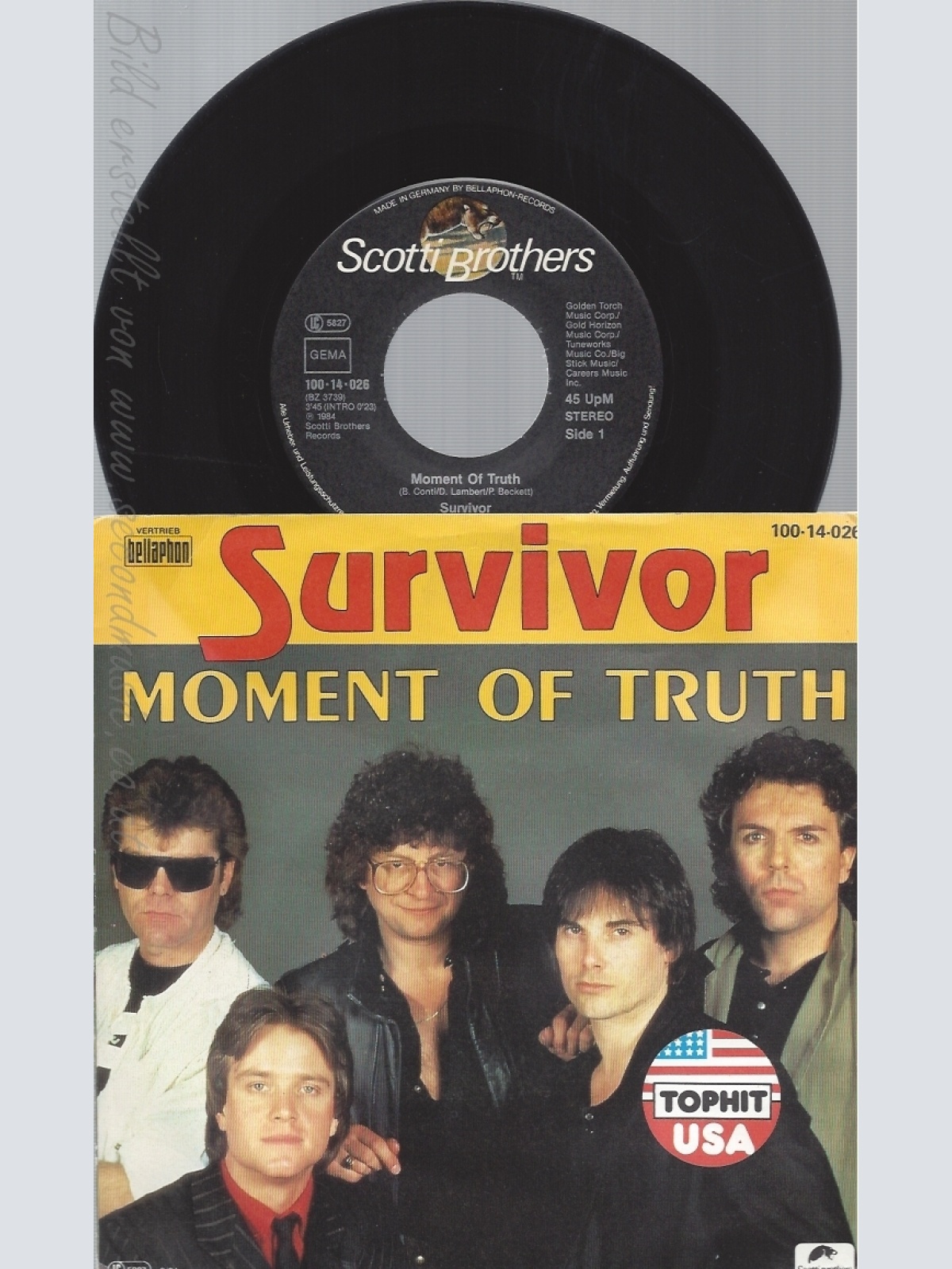 7" SURVIVOR-- MOMENT OF TRUTH