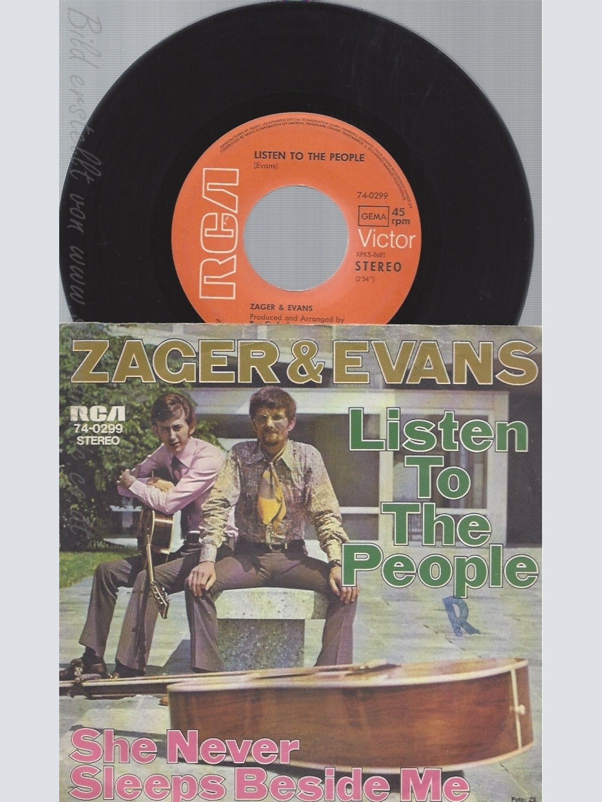 7" ZAGER & EVANS-- LISTEN TO THE PEOPLE