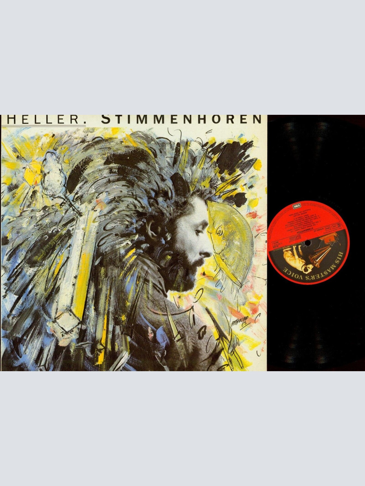 LP--ANDRE HELLER --STIMMENHÖREN
