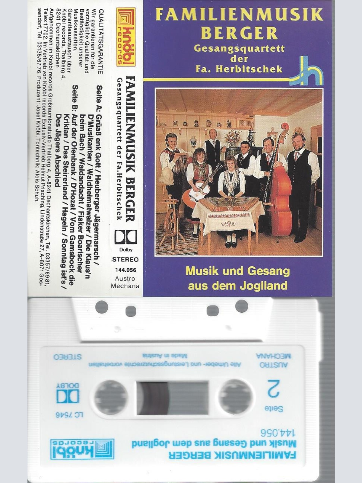 MC-FAMILIENMUSIK BERGER--MUSIK UND GESAND IM JOGLLAND--