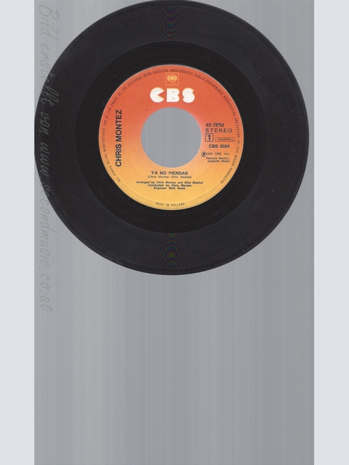 7" CHRIS MONTEZ-- YA NO PIENSAS