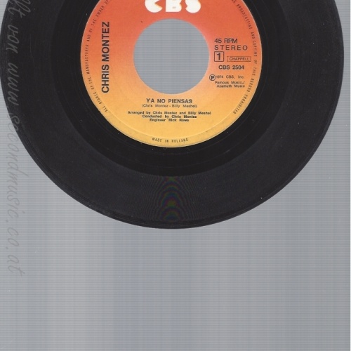7" CHRIS MONTEZ-- YA NO PIENSAS