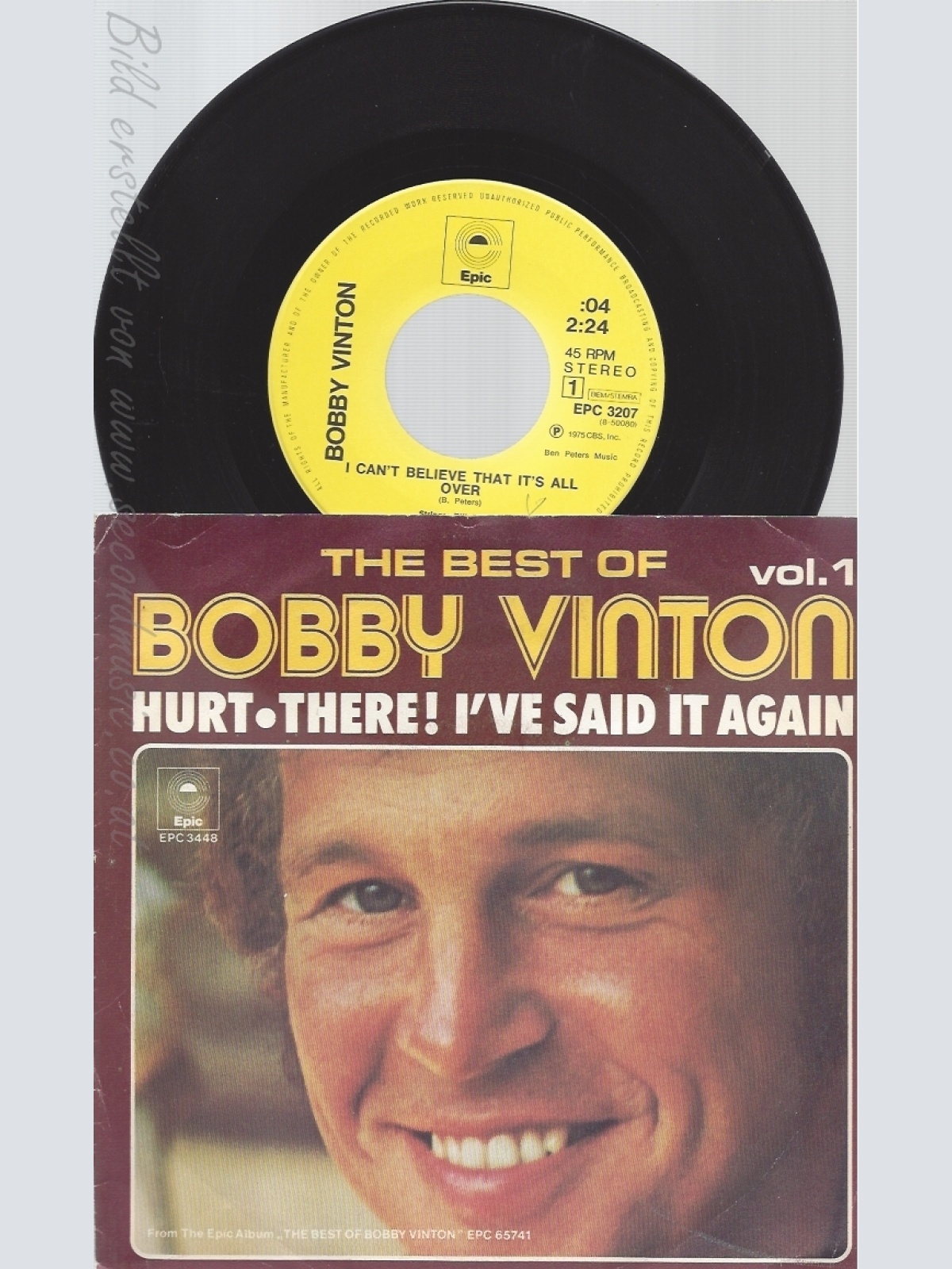 7" BOBBY VINTON -- THE BEST OF VOL 1