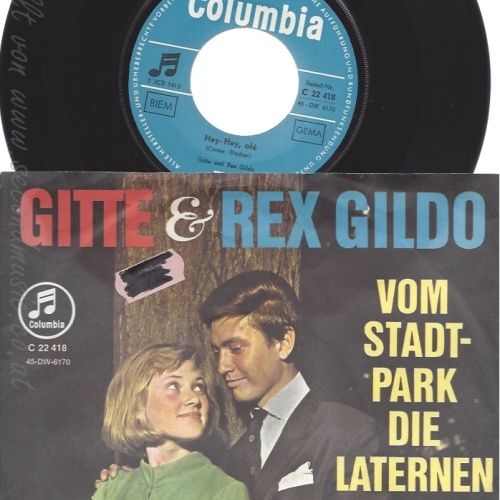 7" GITTE &  REX GILDO --VOM STADTPARK DIE LATERNEN