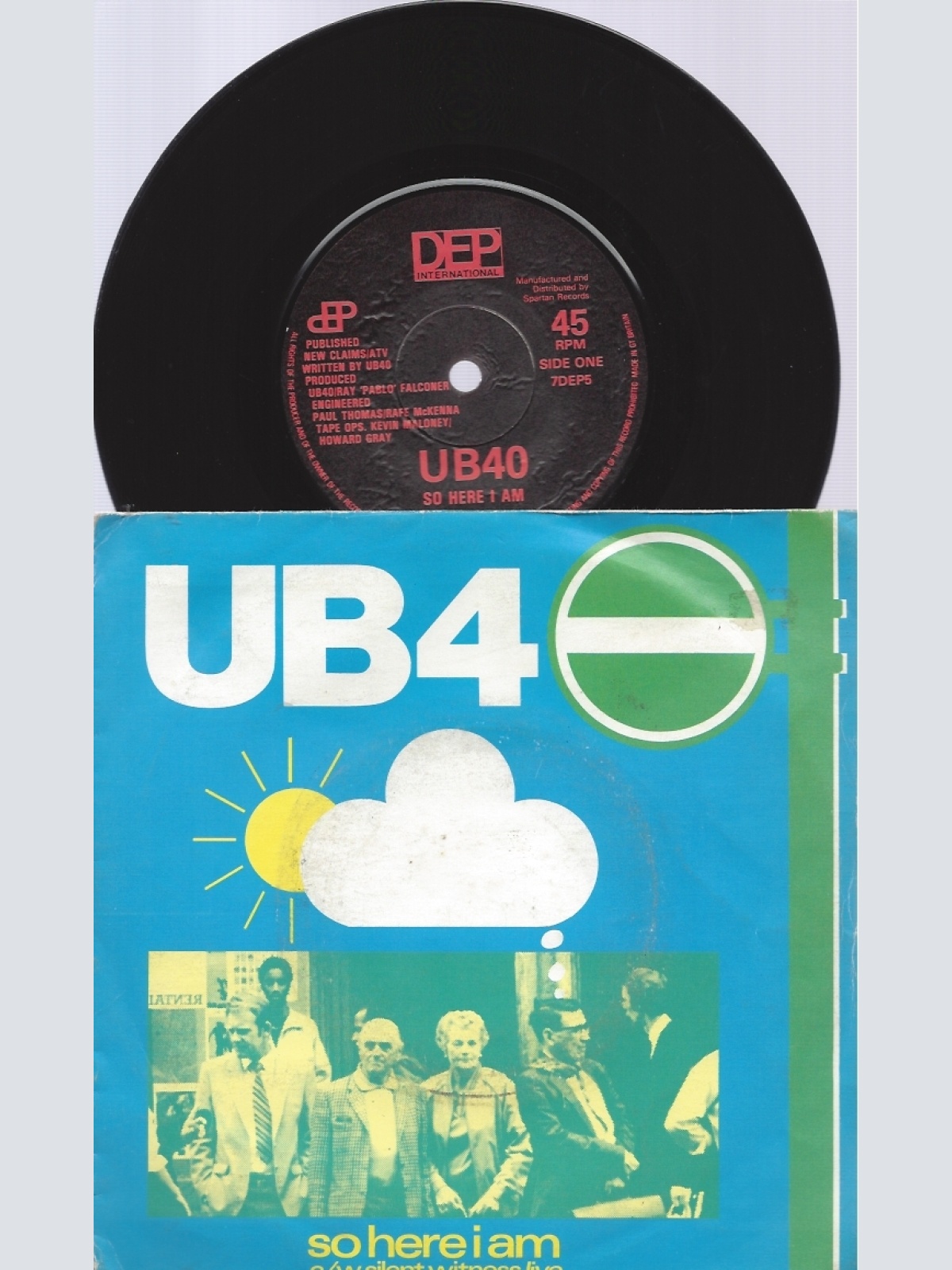 7" UB 40 -- SO HERE I AM --