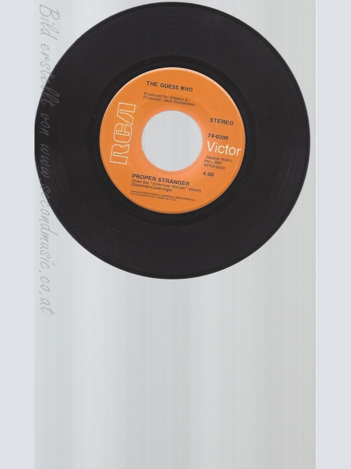 7" THE GUESS WHO-- NO TIME --PROPER STRANGER --
