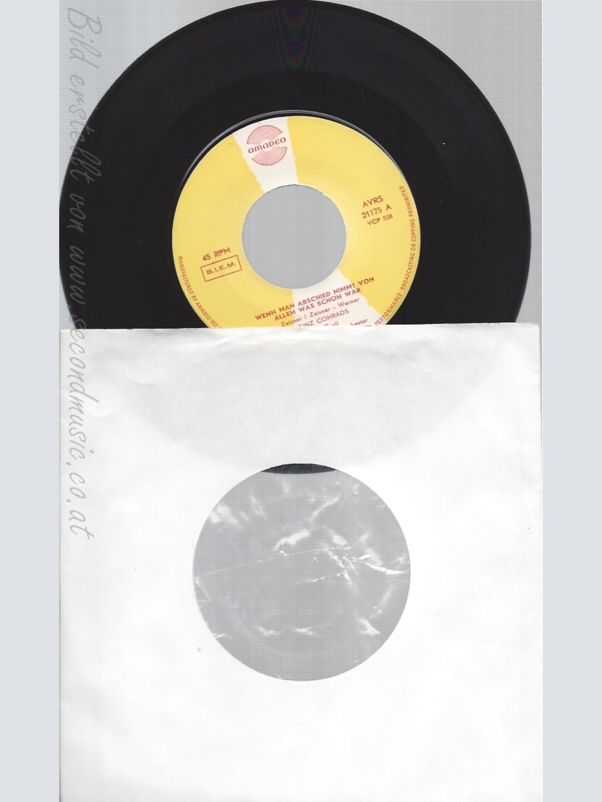 7"HEINZ CONRADS--WENN MAN ABSCHIED NIMMT VON ALLEM WAS SCHON WAR