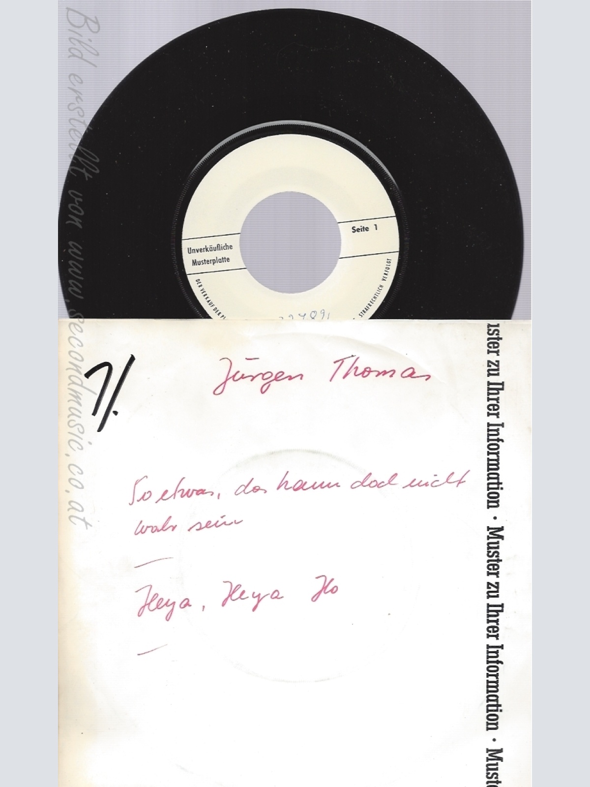 7"JÜRGEN THOMAS--SO ETWAS DAS KANN DOCH NICHT WAHR SEIN--PROMO