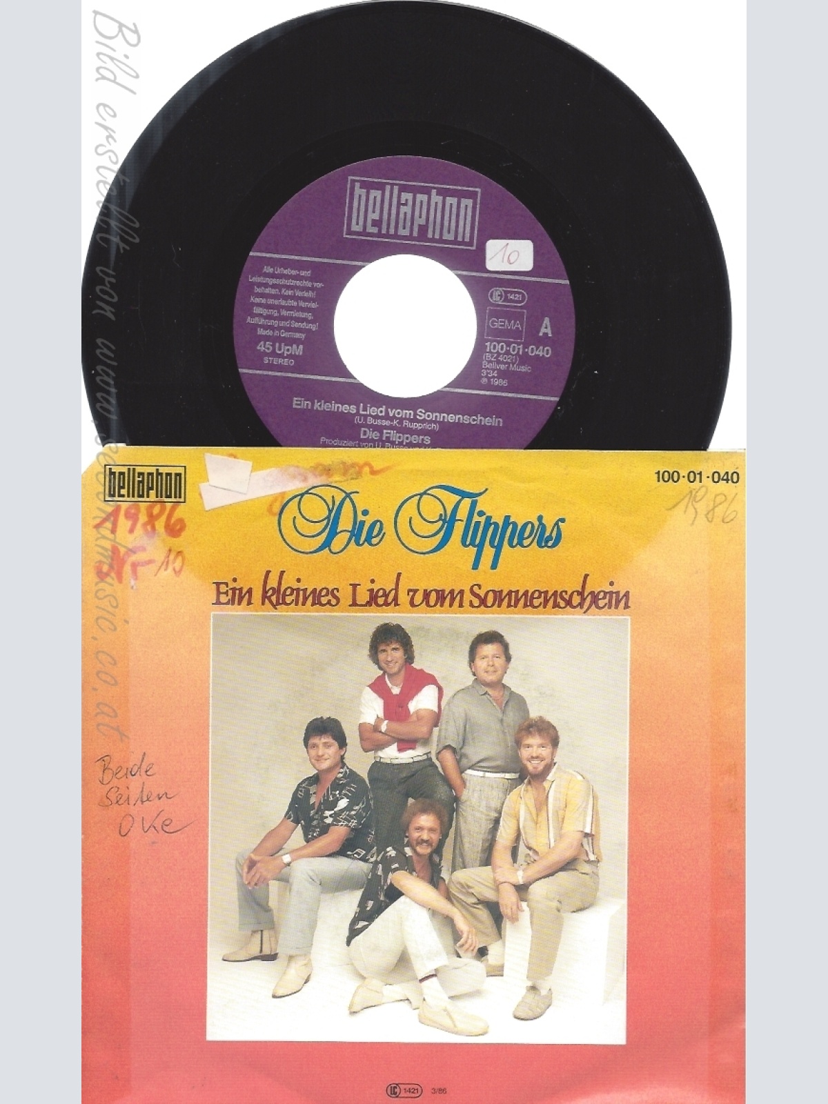 7"--DIE FLIPPERS--EIN KLEINES LIED VOM SONNENSCHEIN