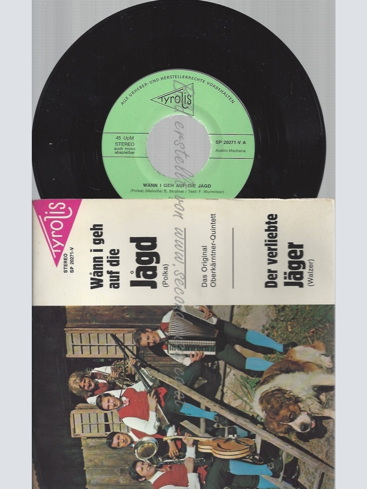 7"DAS ORIGINAL OBERKÄRNTNER QUINTETT--WANN I GEH AUF DIE JAGD