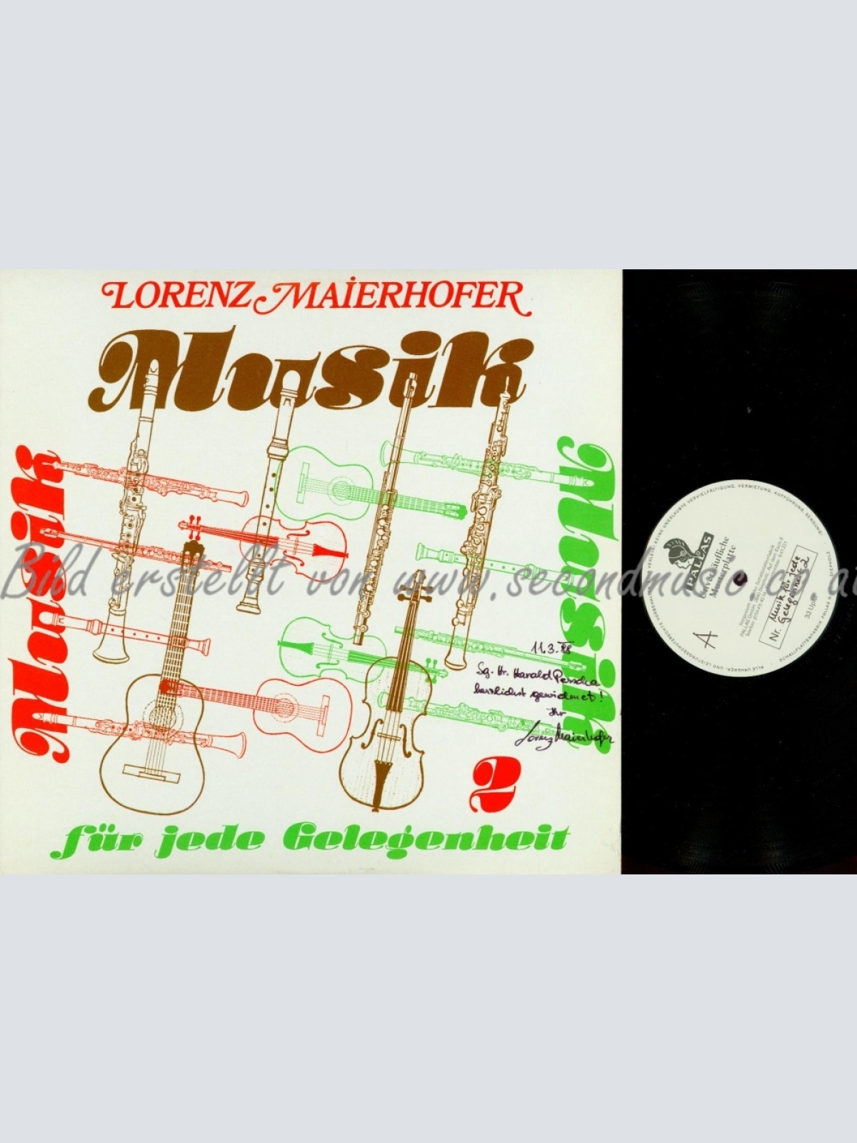 LP--LORENZ MAIERHOFER MUSIK--MUSIK FÜR JEDE GELEGENHEIT--MUSTERPLATTE