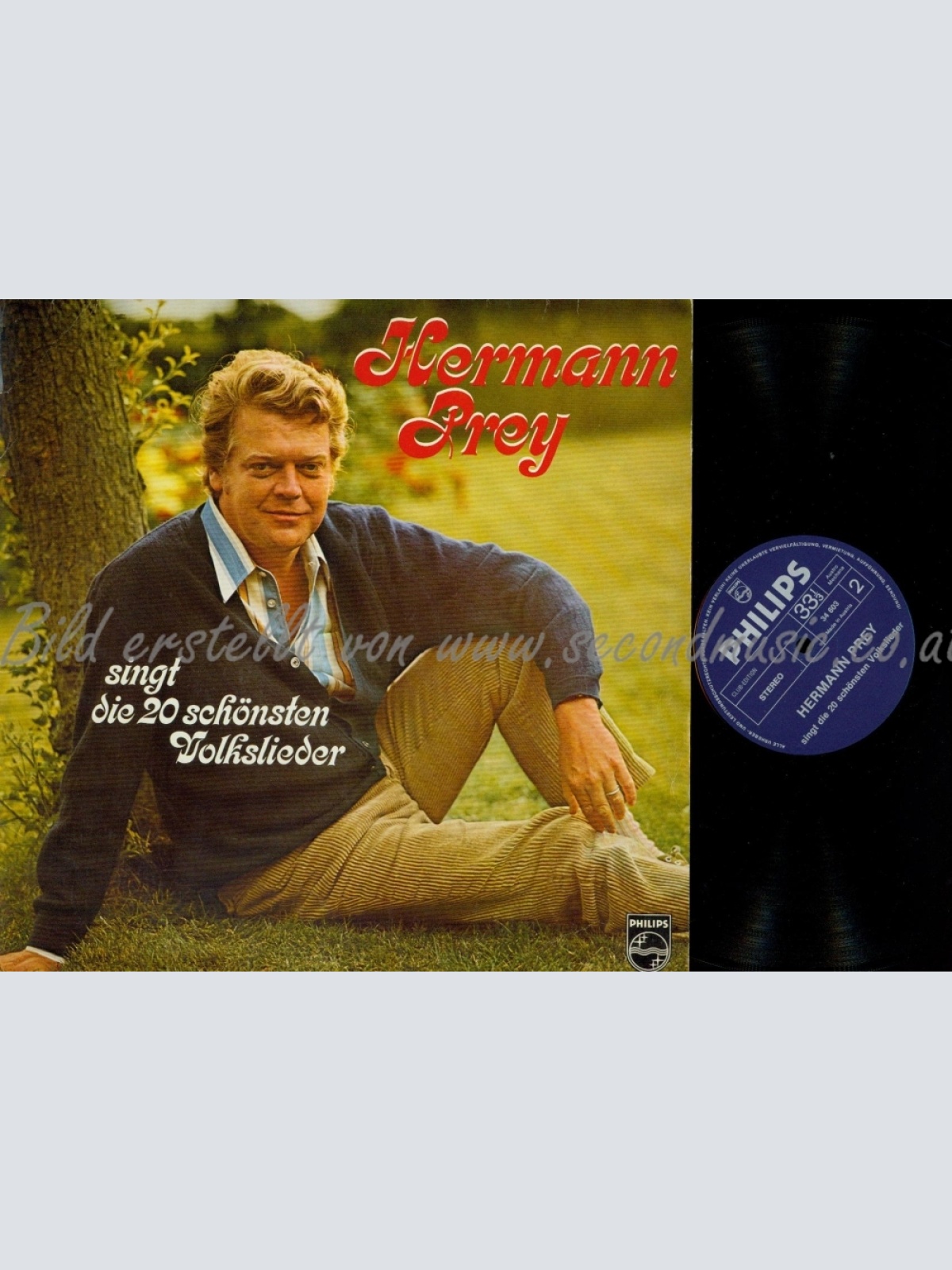 LP--HERMANN PREY--SINGT DIE 20 SCHÖNSTEN VOLKSLIEDER