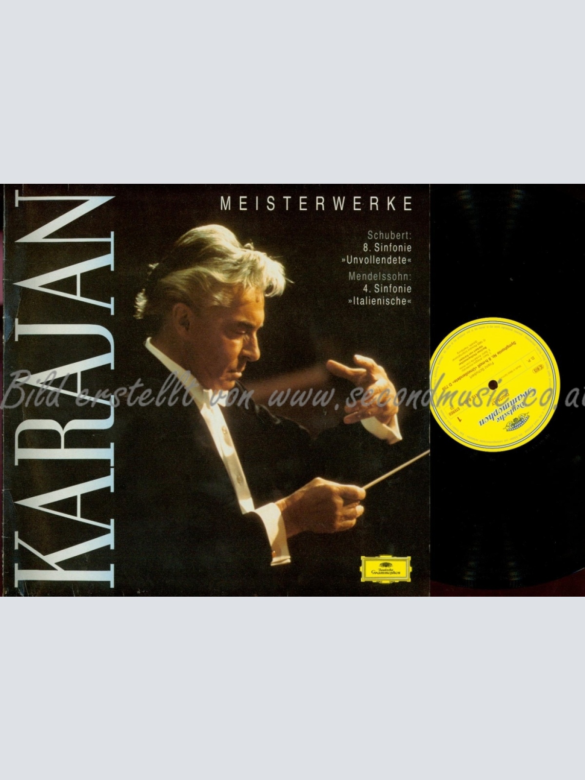 LP--KARAJAN--MEISTERWERKE--BEETHOVEN 8 SINFONIE 4 SINFONIE