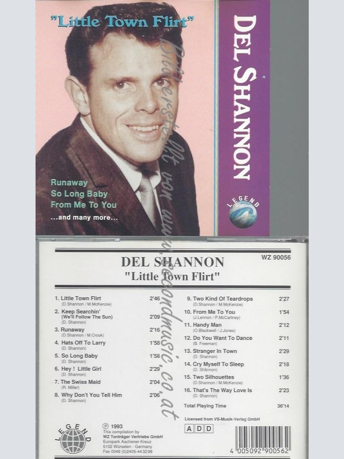 CD--DEL SHANNON--LITTLE TOWN FLIRTCD