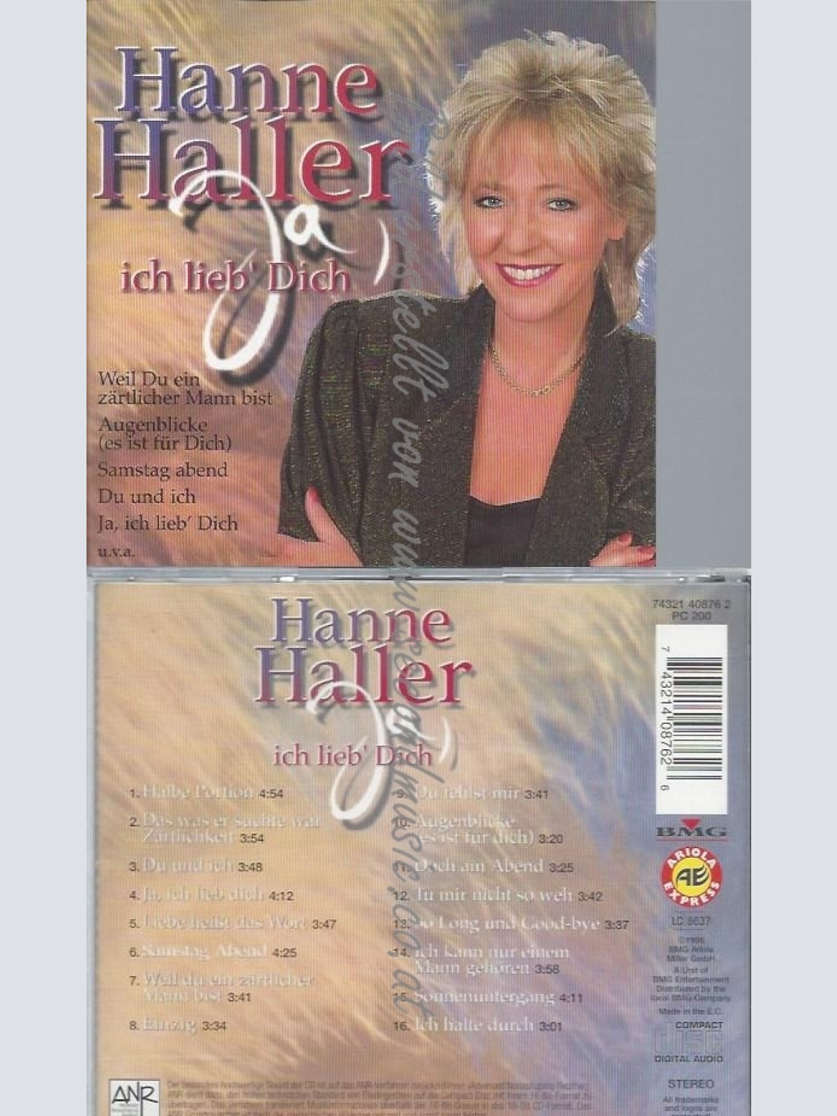 CD--HANNE HALLER--JA,ICH LIEB' DICH