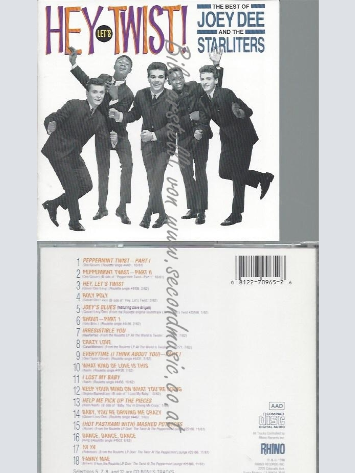 CD--JOEY DEE & THE STARLITERS UND JOEY DEE--HEY LET'S TWIST! BEST OF | IMPORT