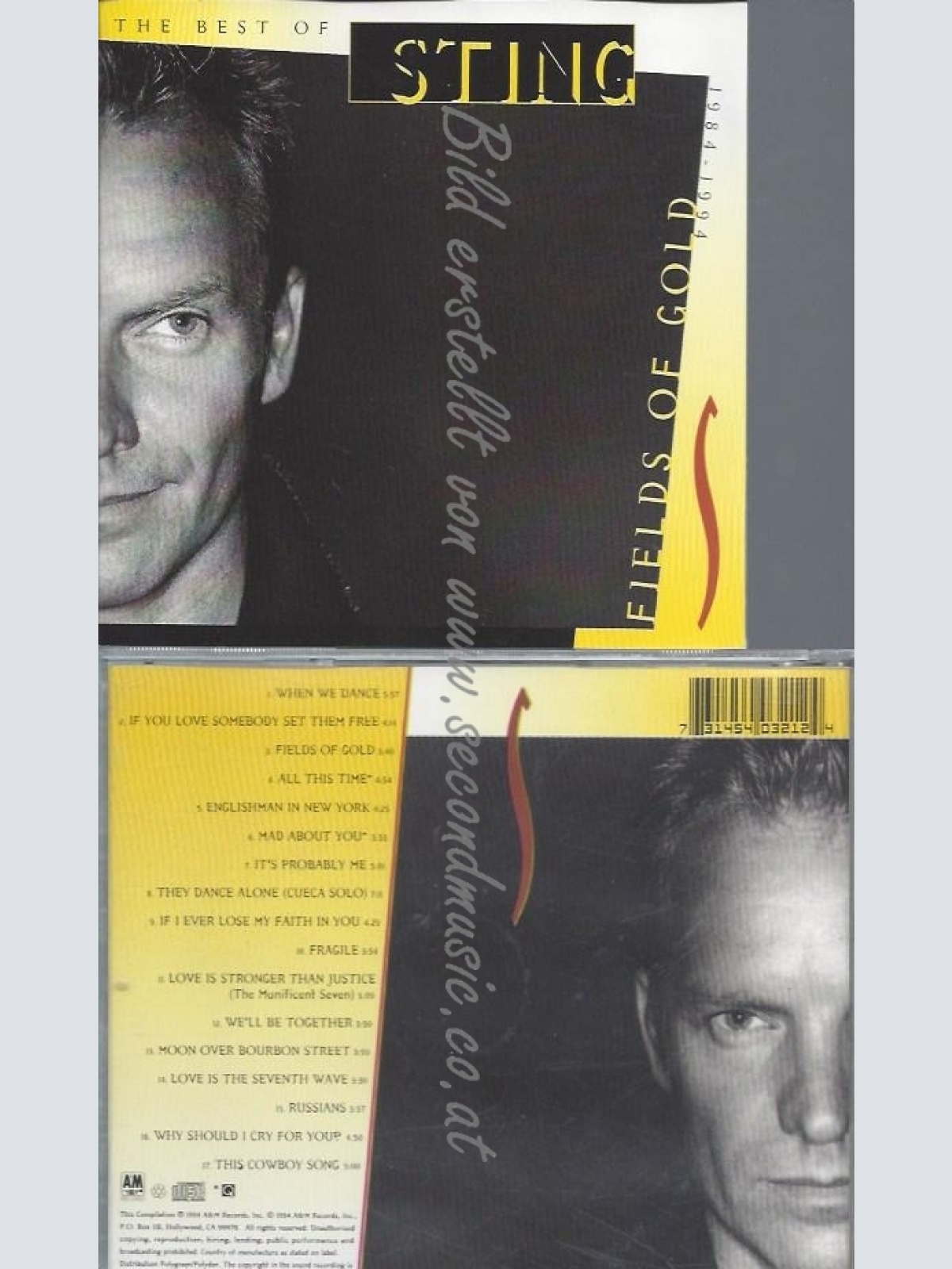 CD--STING--FIELDS OF GOLD -BEST OF 1984-1994