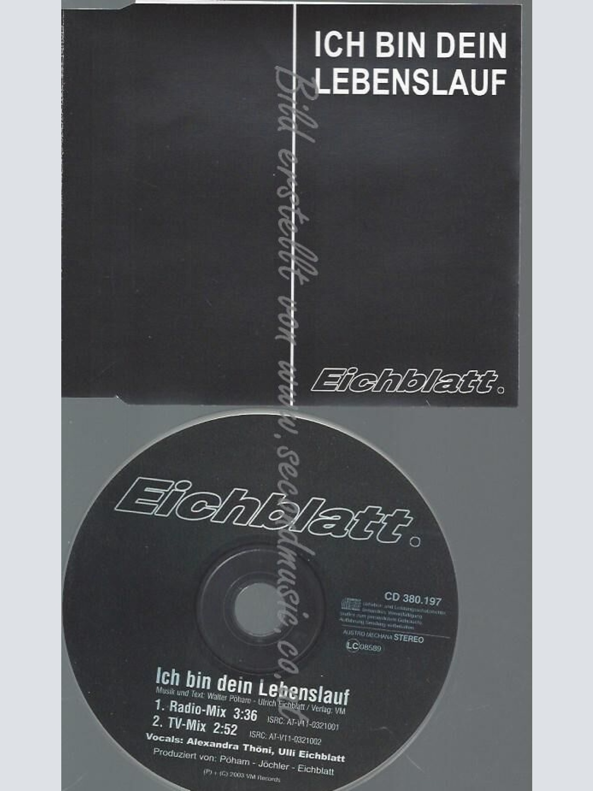 CD--EICHBLATT--ICH BIN DEIN LEBENSLAUF -2 VERSIONS, -SINGLE