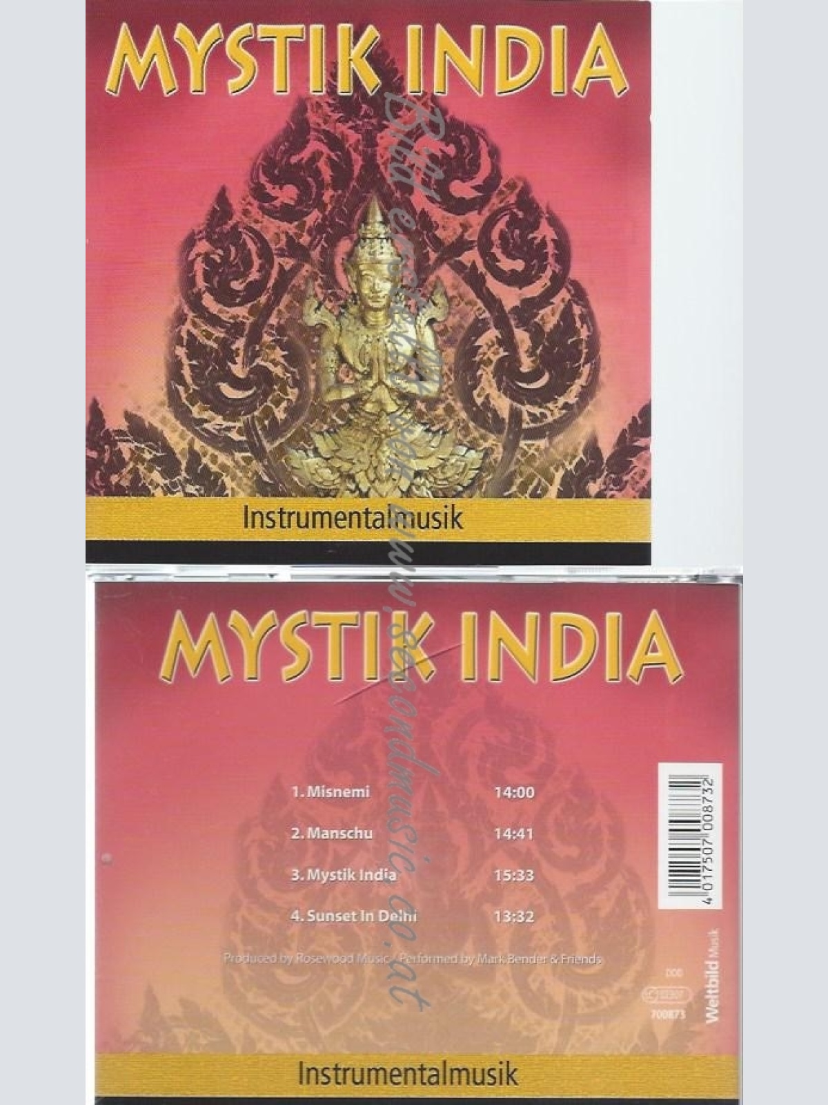 CD--MARK BENDER--MYSTIK INDIA -INSTRUMENTALMUSIK-