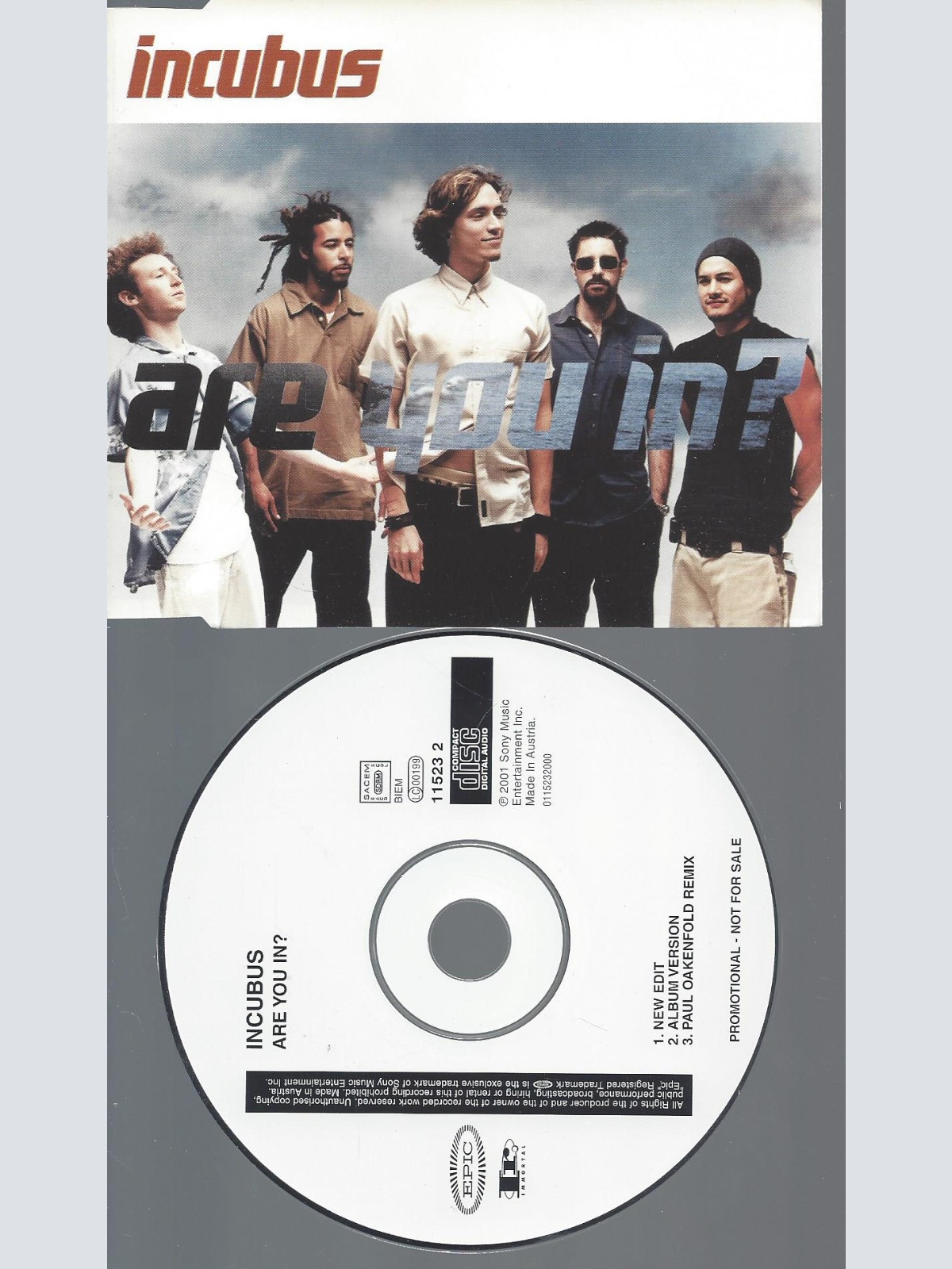 CD-INCUBUS ARE YOU IN --PROMO