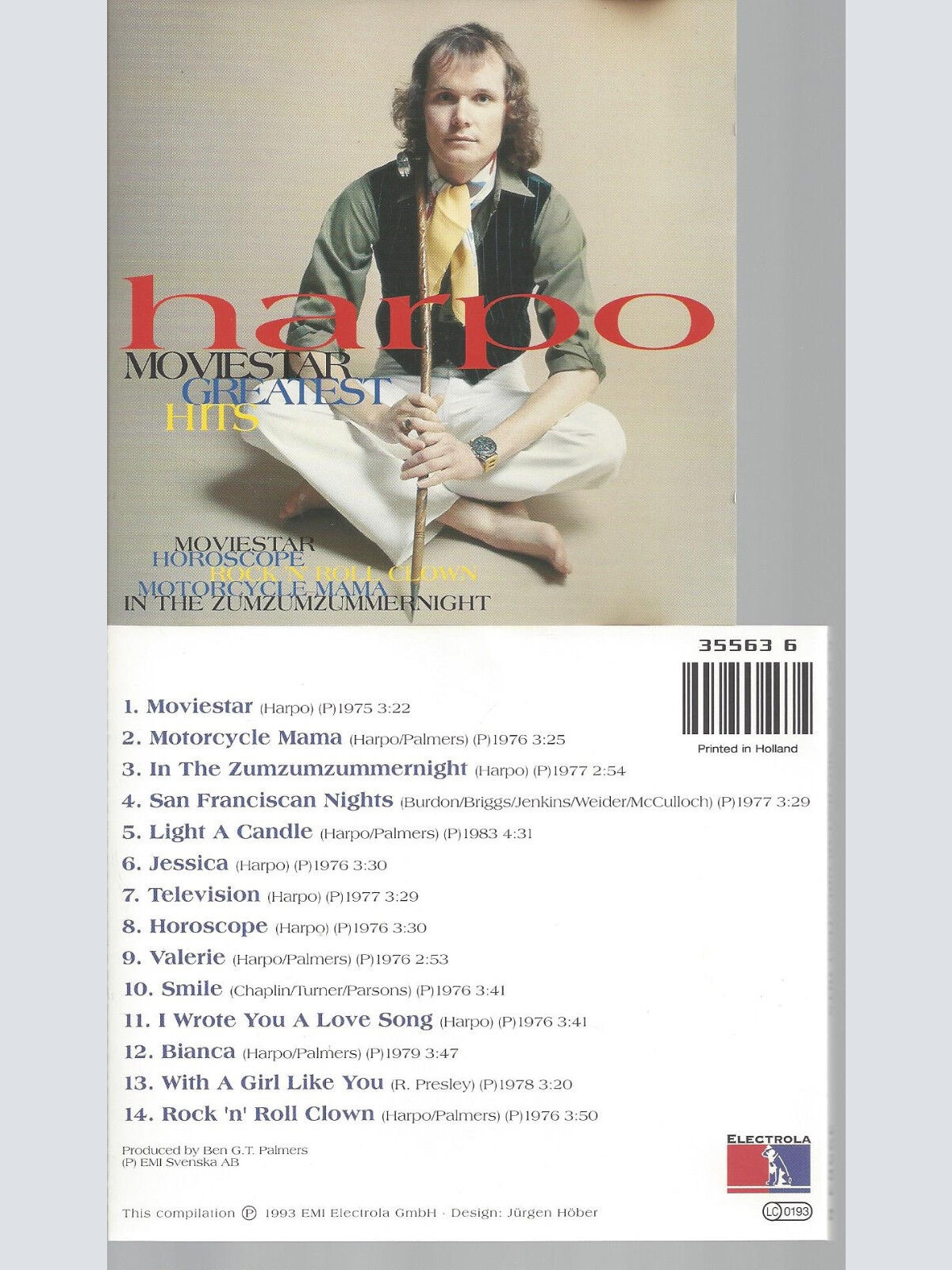 CD--HARPO MOVIESTAR GREATEST HITS--LIKE NEW