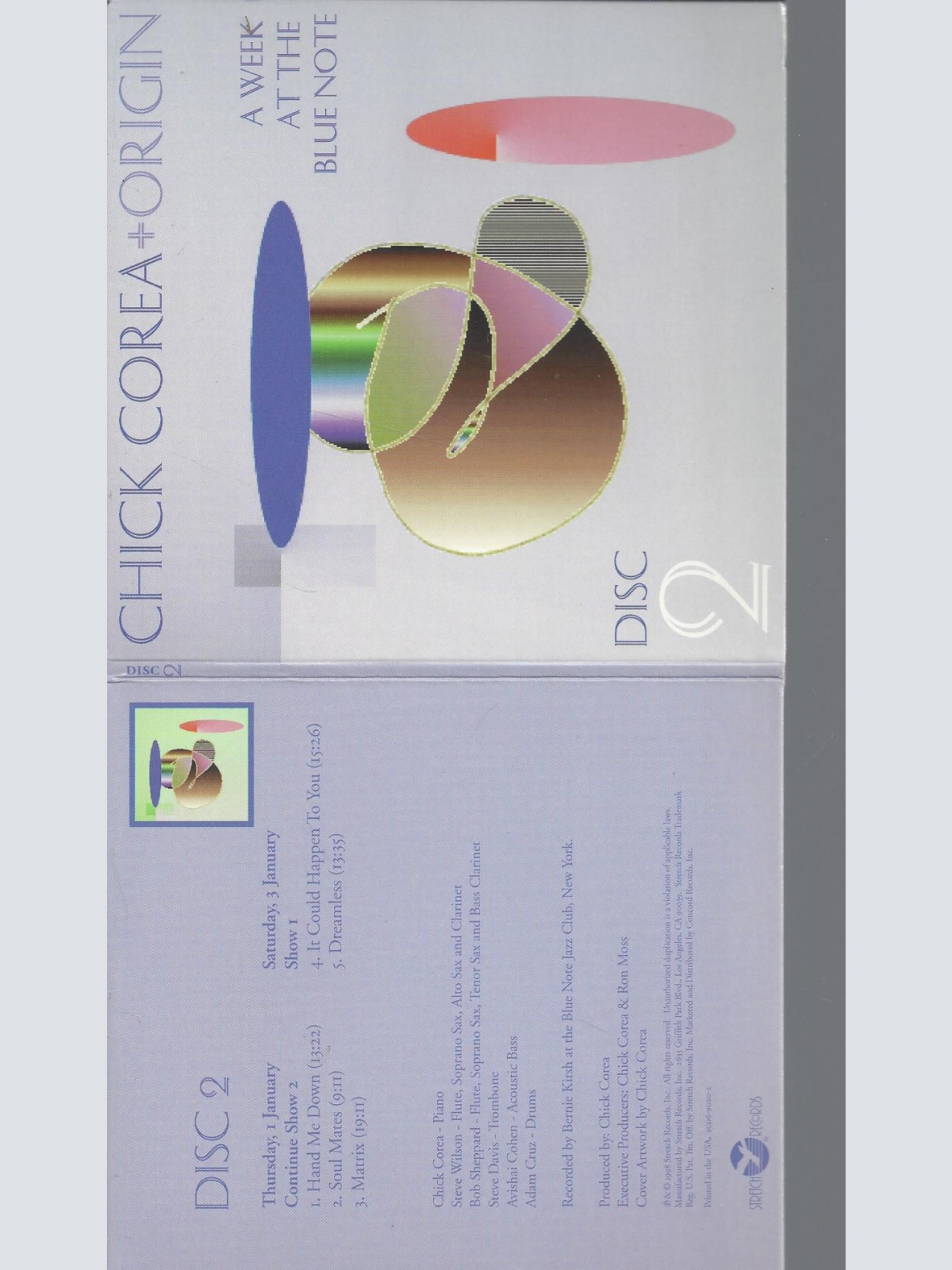 CD-CHICK COREA ORIGIN A WEEK AT THE BLUE NOTE // Only CD 2