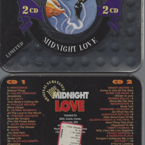 CD-MIDNIGHT LOVE--2 CDS ORIGINAL ARTISTS--LIMITED