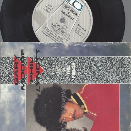 7"--GARY MOORE & PHIL LYNOTT--OUT IN THE FIELDS
