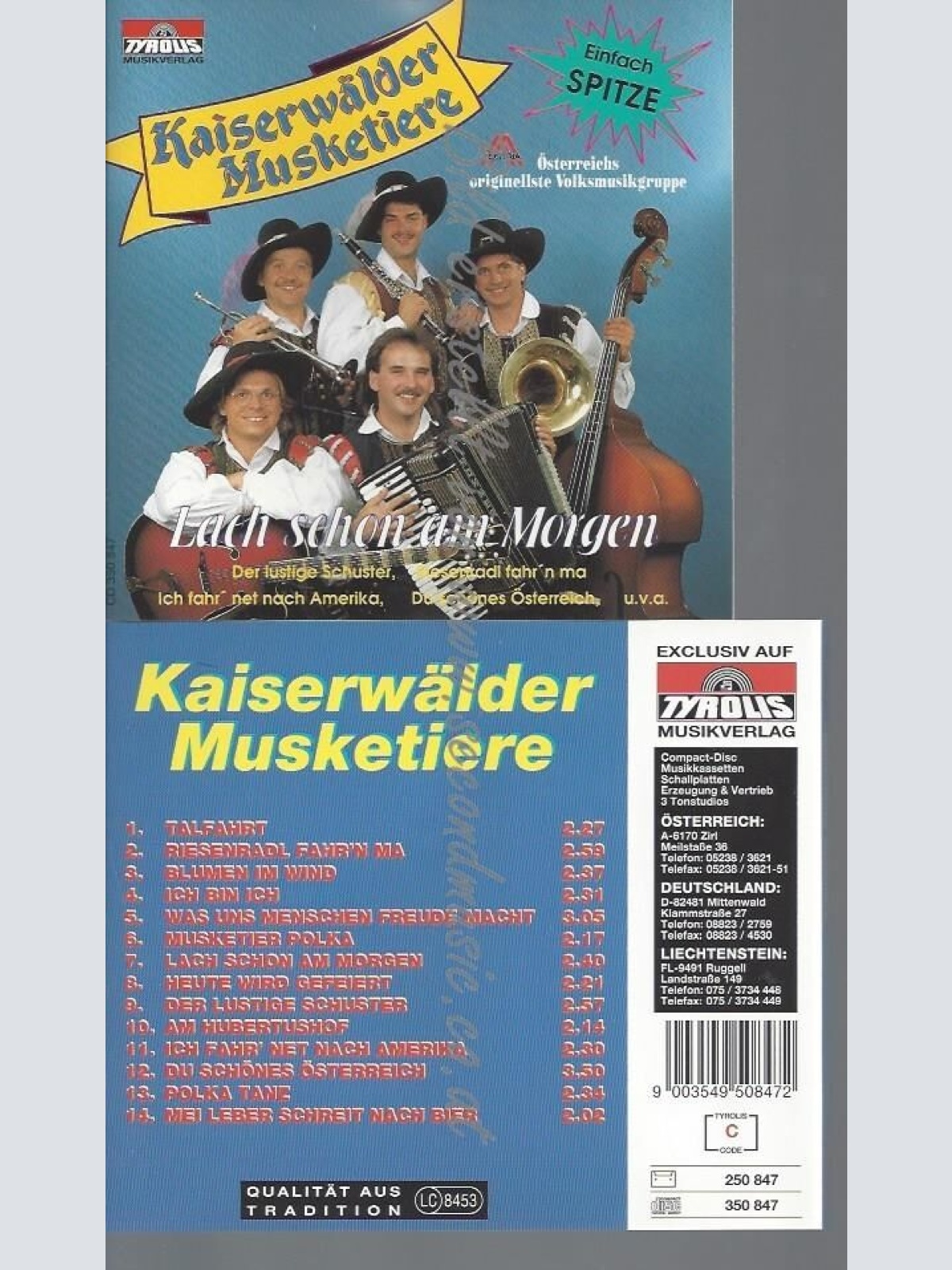 CD--KAISERWÄLDER MUSKETIERE,DIE--LACH SCHON AM MORGEN