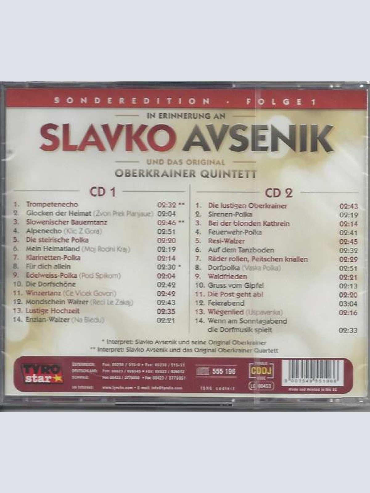 CD-Slavko Avsenik U.Das Orig.Oberkrainer Quintett / Seine großen Erfolge-1