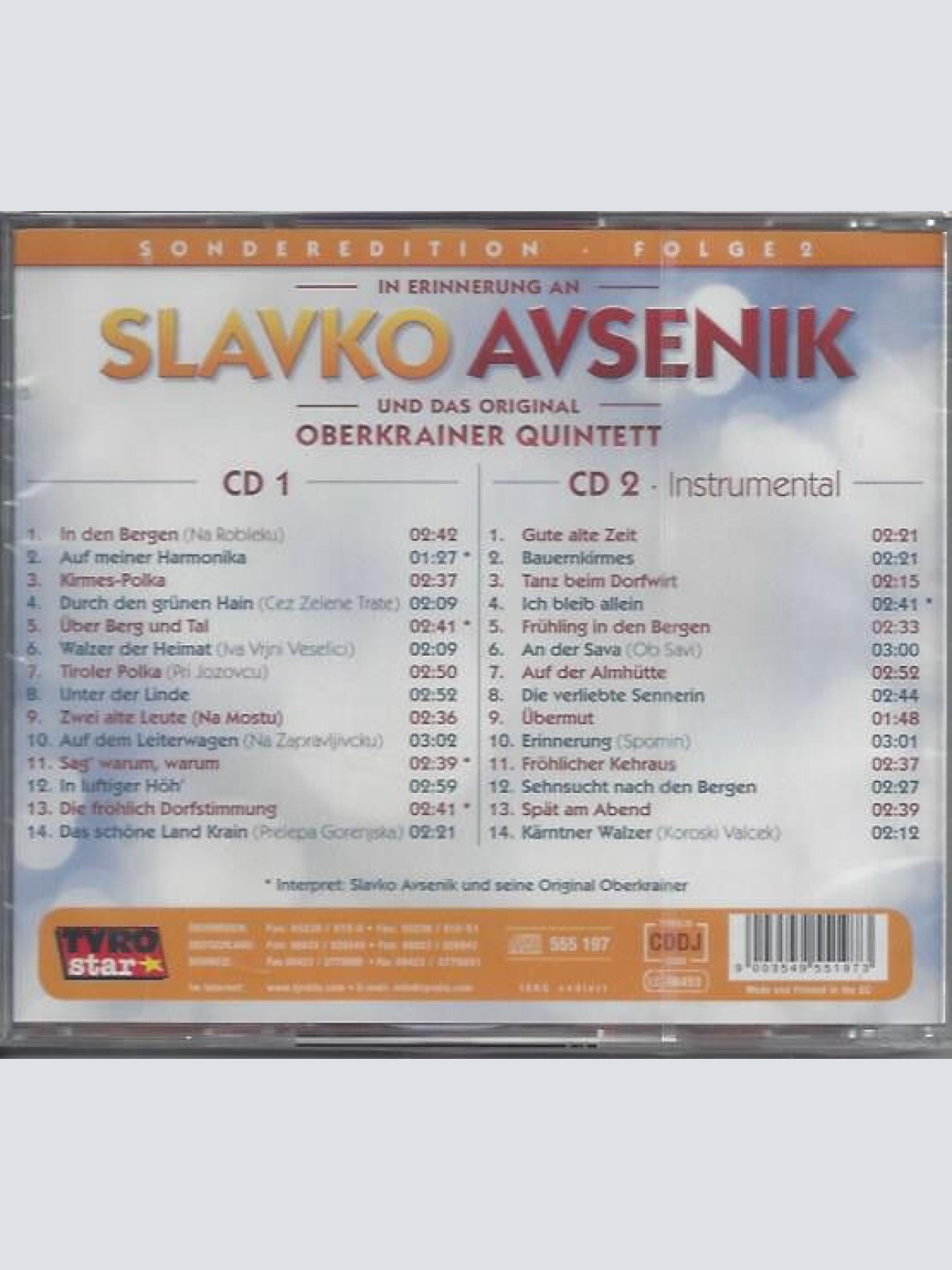 CD-Slavko Avsenik U.Das Orig.Oberkrainer Quintett / Seine großen Erfolge 2