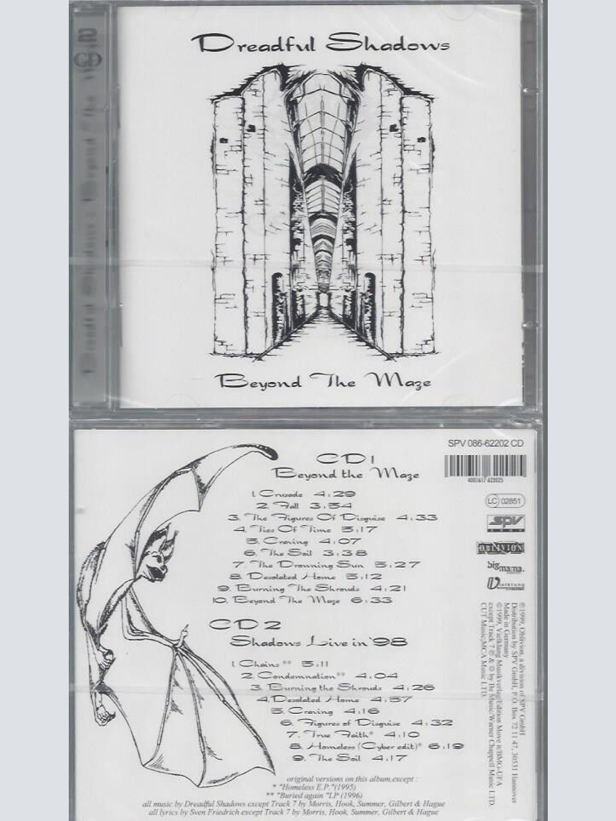 CD--DREADFUL SHADOWS--BEYOND THE MAZE