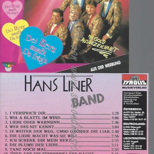 CD--HANS LINER BAND--DEI HERZ MUASST DU FRAG'N
