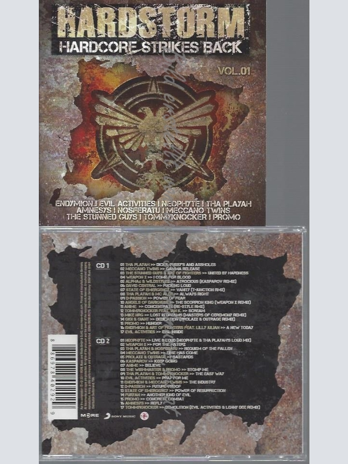 CD--VARIOUS--HARDSTORM-HARDCORE STRIKES BACK | DOPPEL-CD