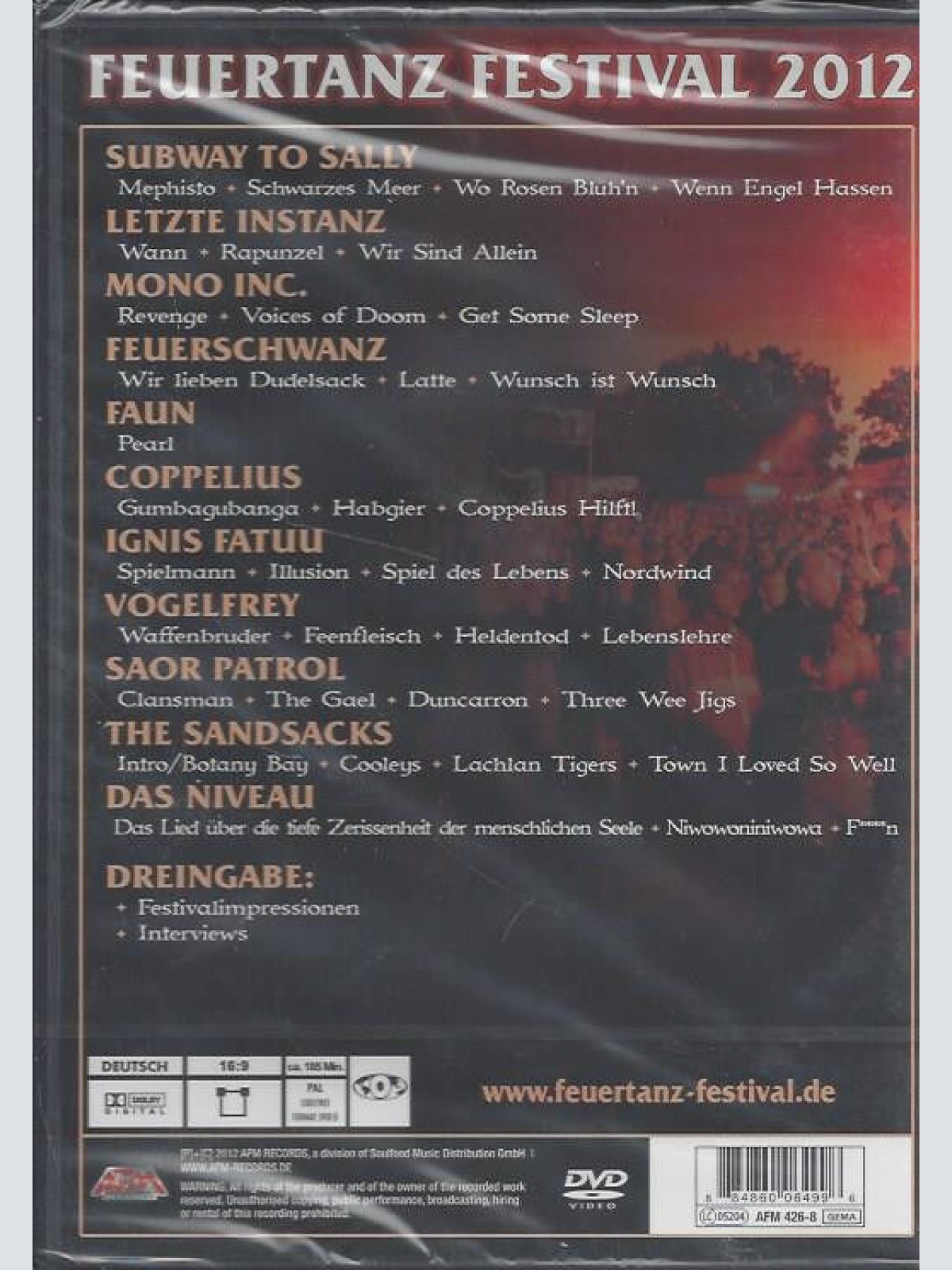 FEUERTANZ FESTIVAL 2012--SUBWAY TO SALLY --LETZTE INSTANZ-COPPELIUS