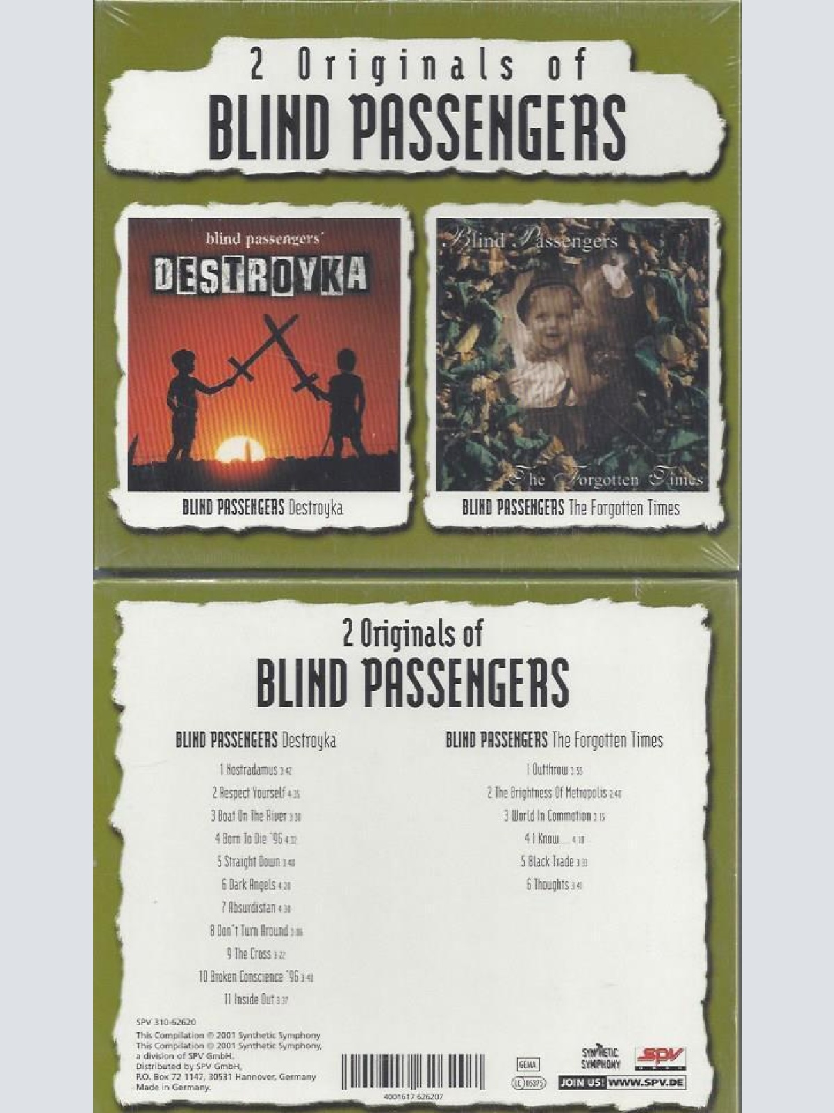 CD--DESTROIKA | DOPPEL-CD/ BLIND PASSENGERS--THE FORGOTTEN TIMES