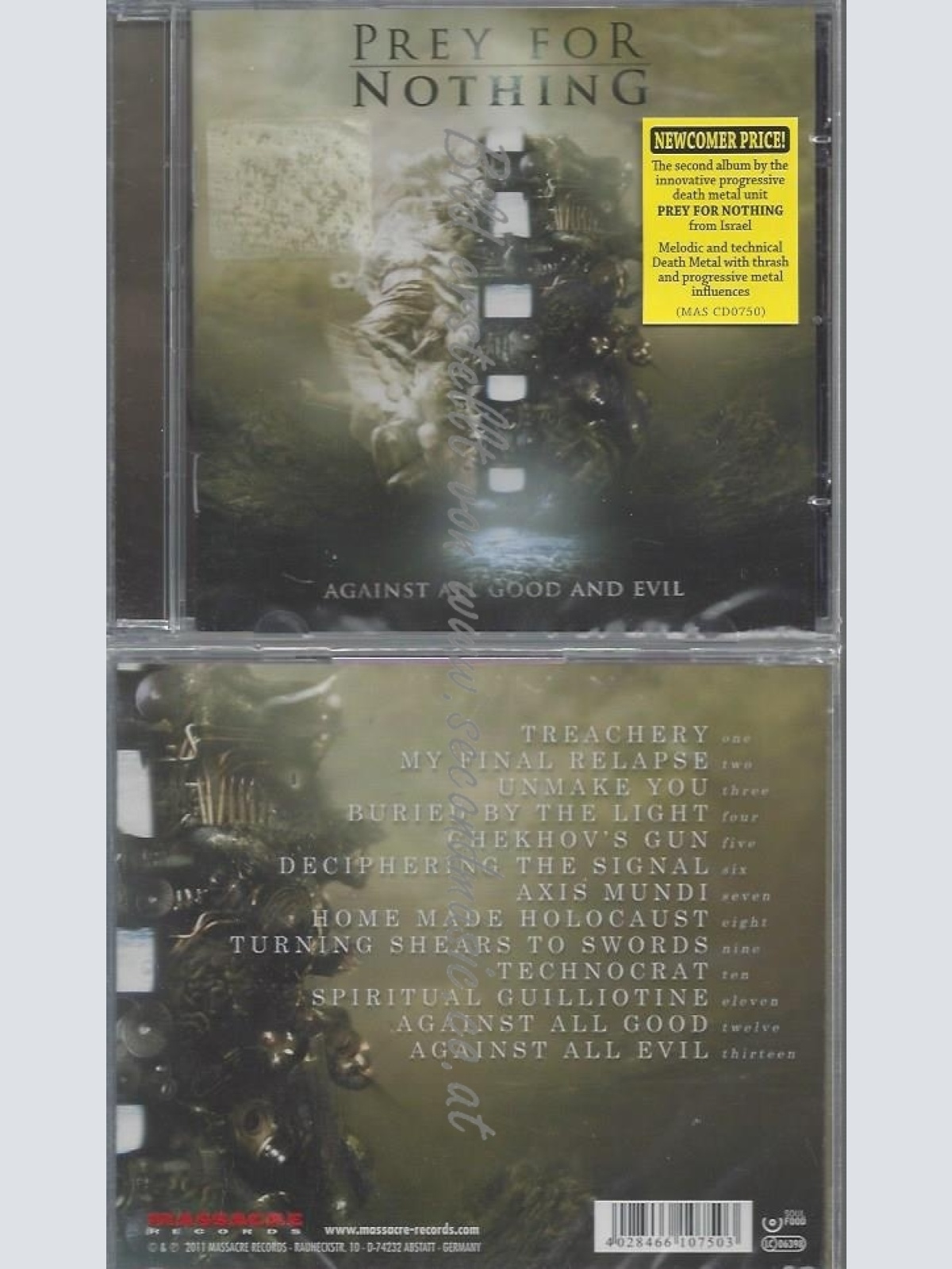 CD--PREY FOR NOTHING--AGAINST ALL GOOD AND EVIL