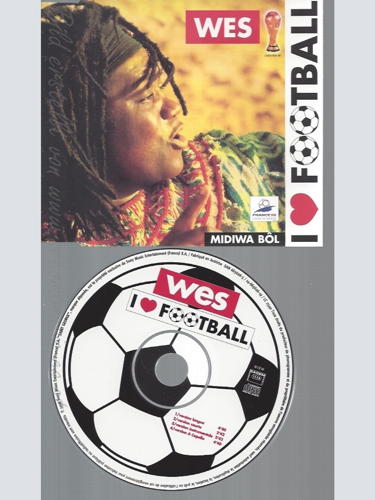 CD--WES -- - SINGLE -- I LOVE FOOTBALL