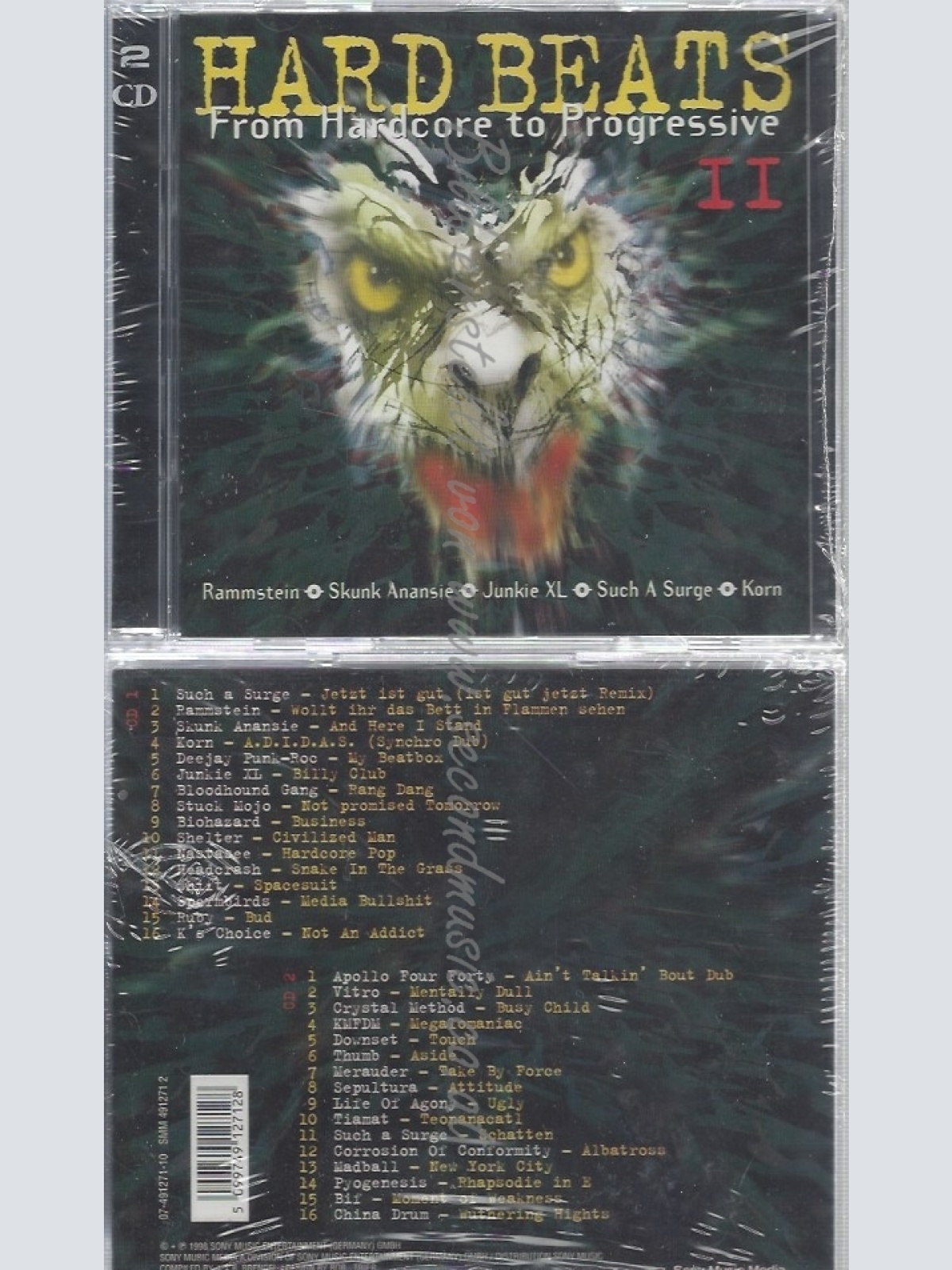 CD--HARD BEATS 2--1998--SUCH A SURGE, RAMMSTEIN, SKUNK ANANSIE, KORN, BLOODHOUN