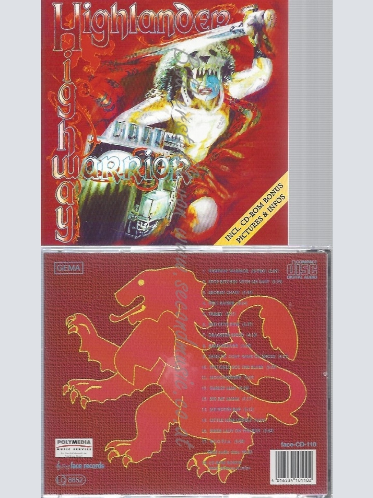 CD--HIGHLANDER -- -- HIGHWAY WARRIOR