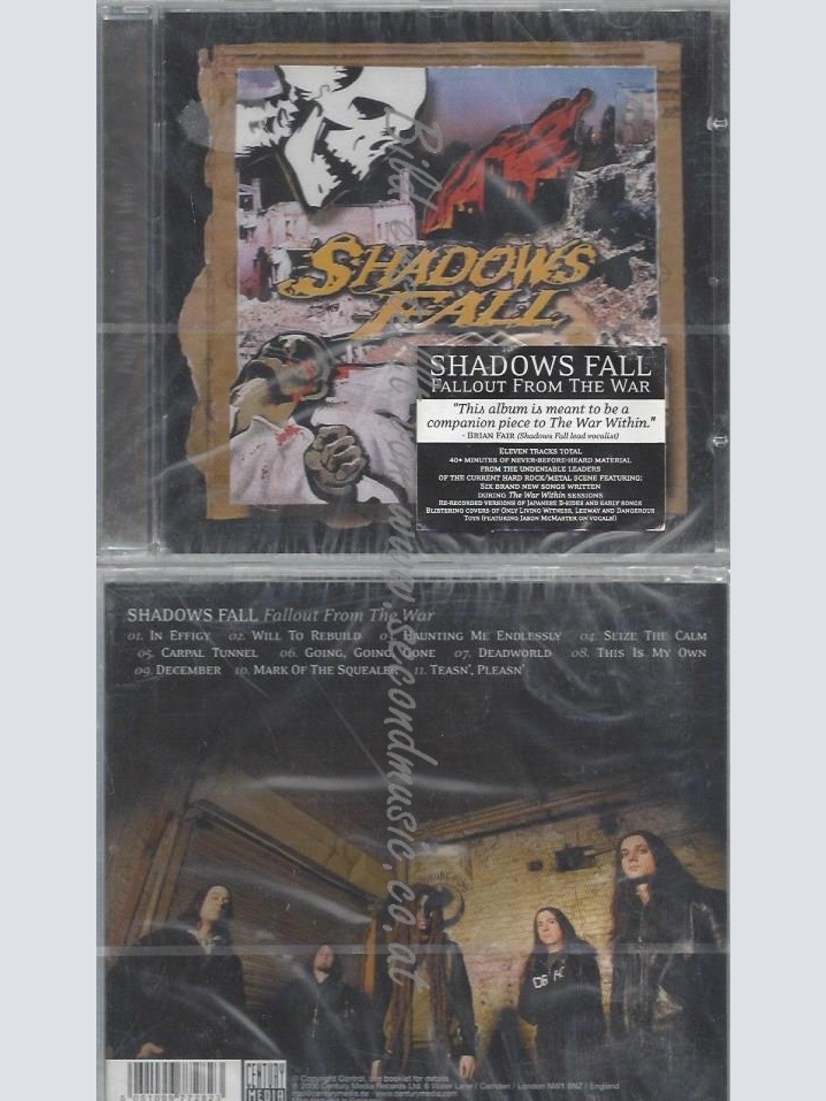 CD--SHADOWS FALL--FALLOUT FROM THE WAR