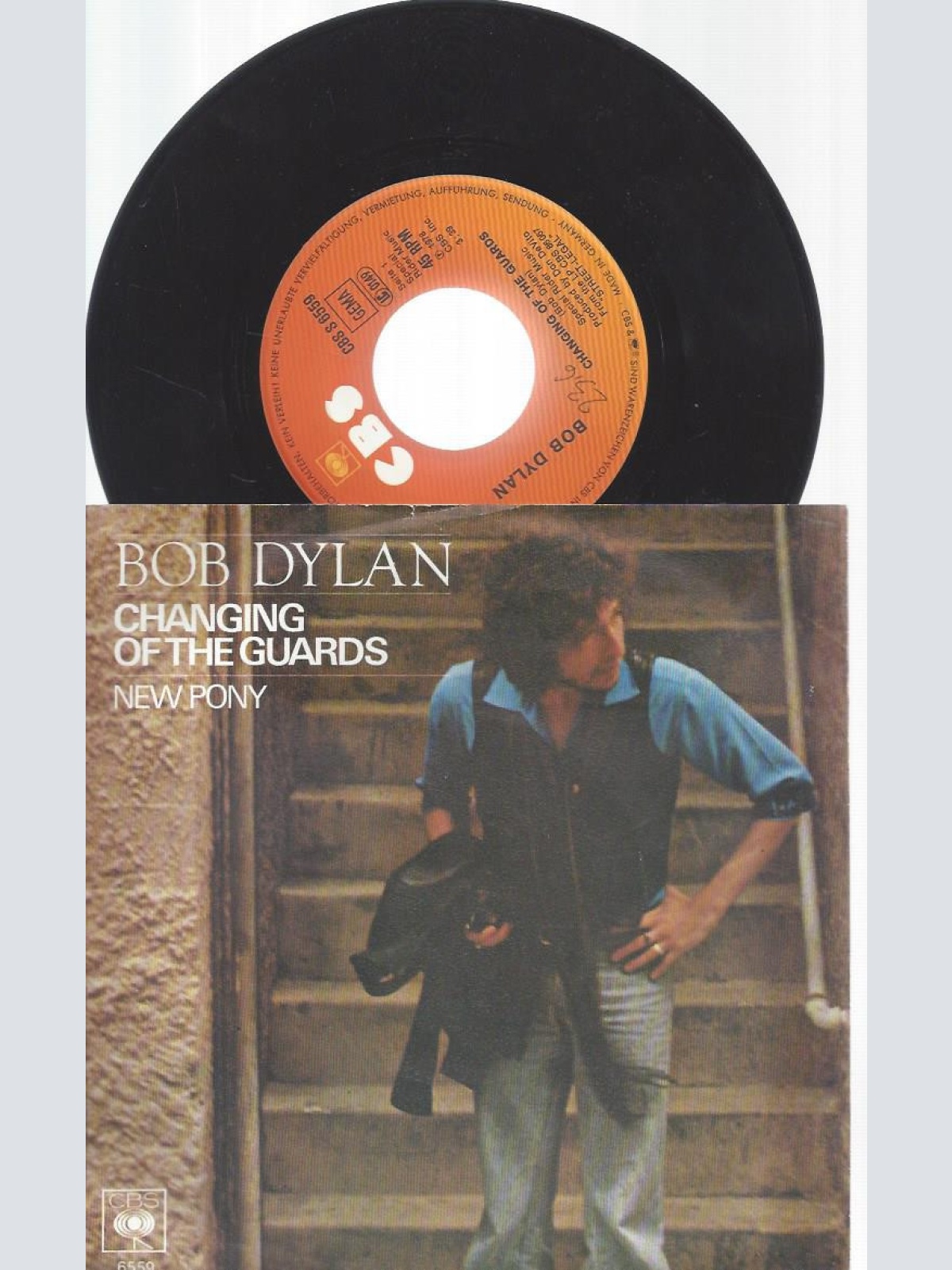 7" BOB DYLAN CHANGING OF THE GUARDS