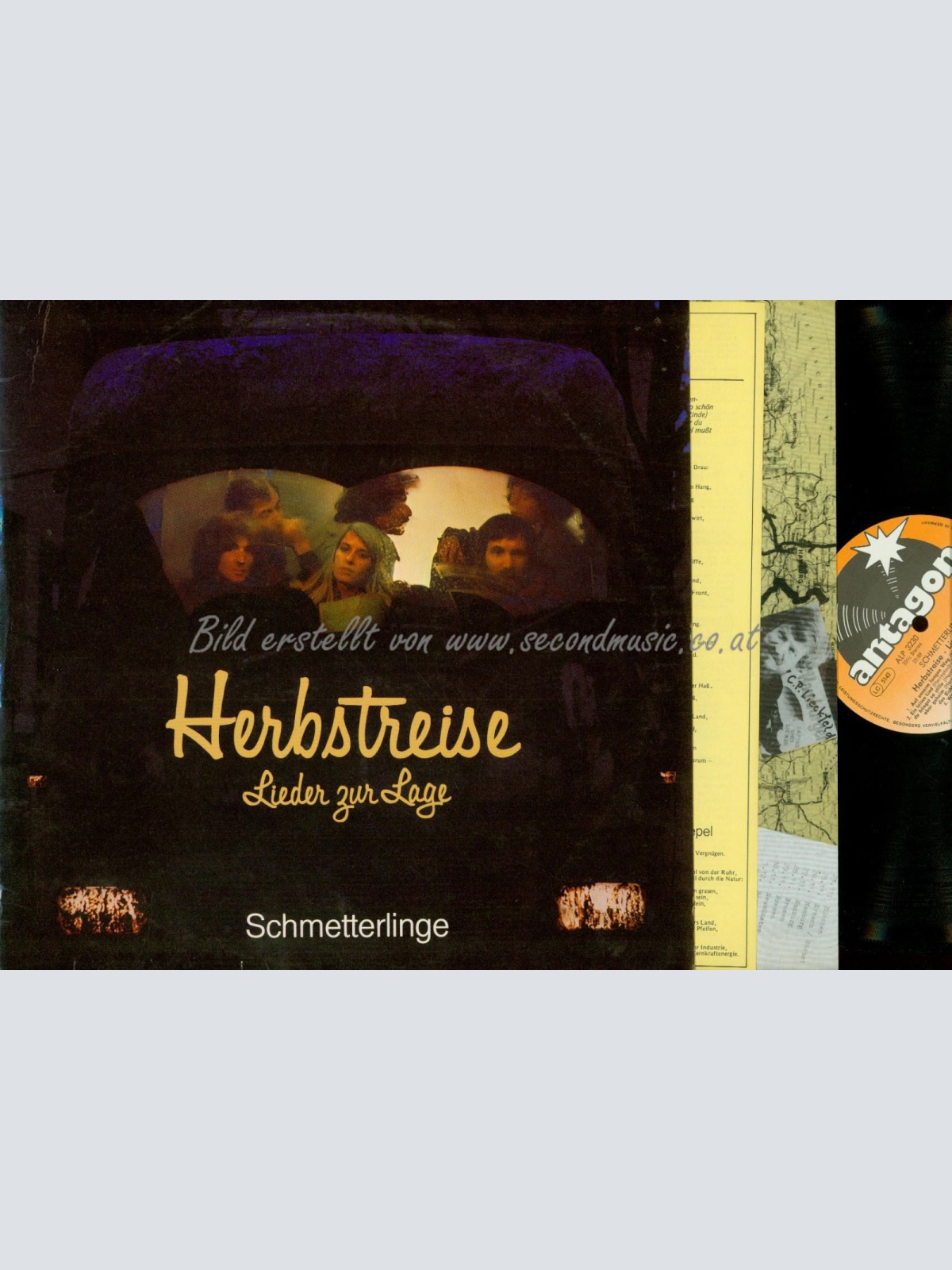 LP--SCHMETTERLINGE HERBSTREISE LIEDER ZUR LAGE // OIS + INNLAY