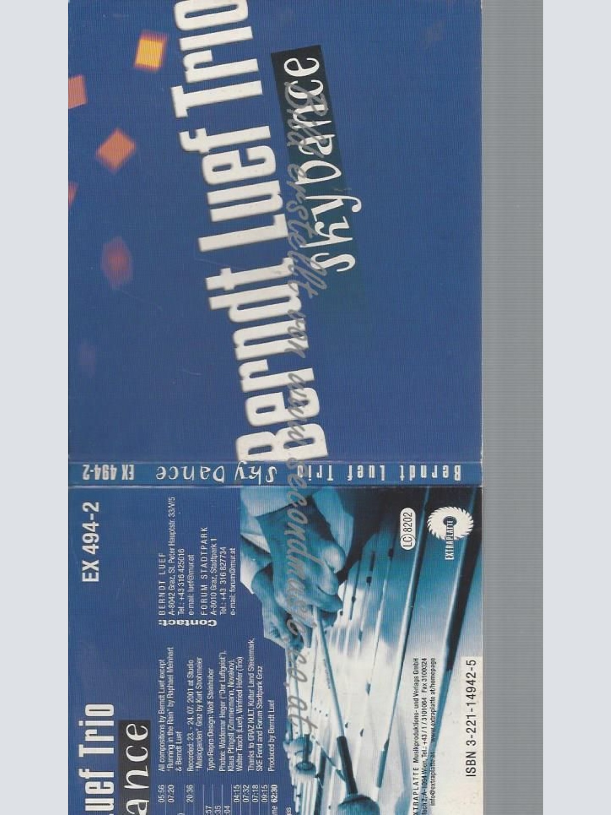 CD--BERNDT LUEF TRIOUND DUSAN NOVAKOV--SKY DANCE.