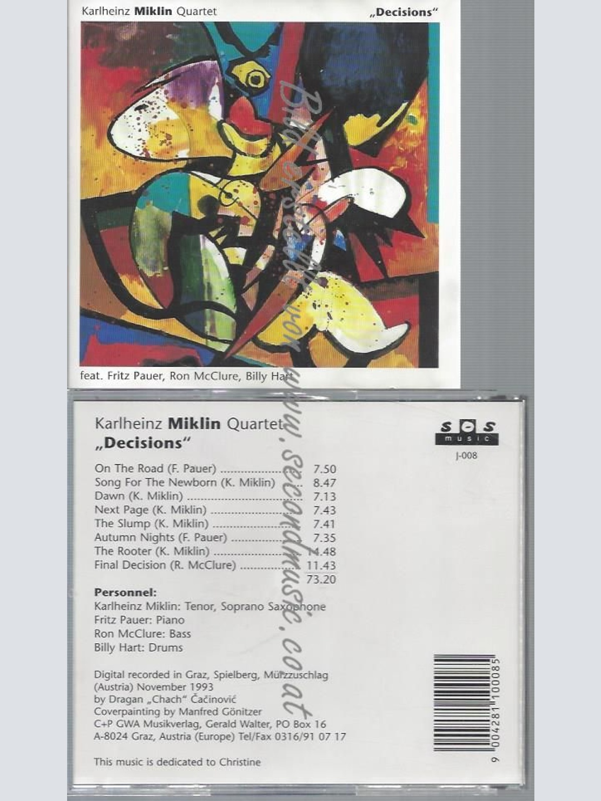 CD--KARLHEINZ MIKLIN QUARTETT--DECISIONS