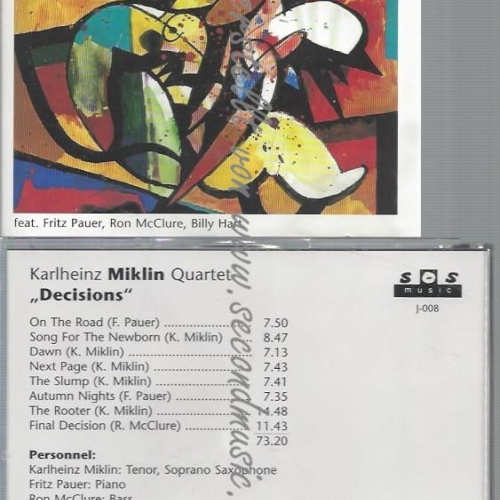 CD--KARLHEINZ MIKLIN QUARTETT--DECISIONS