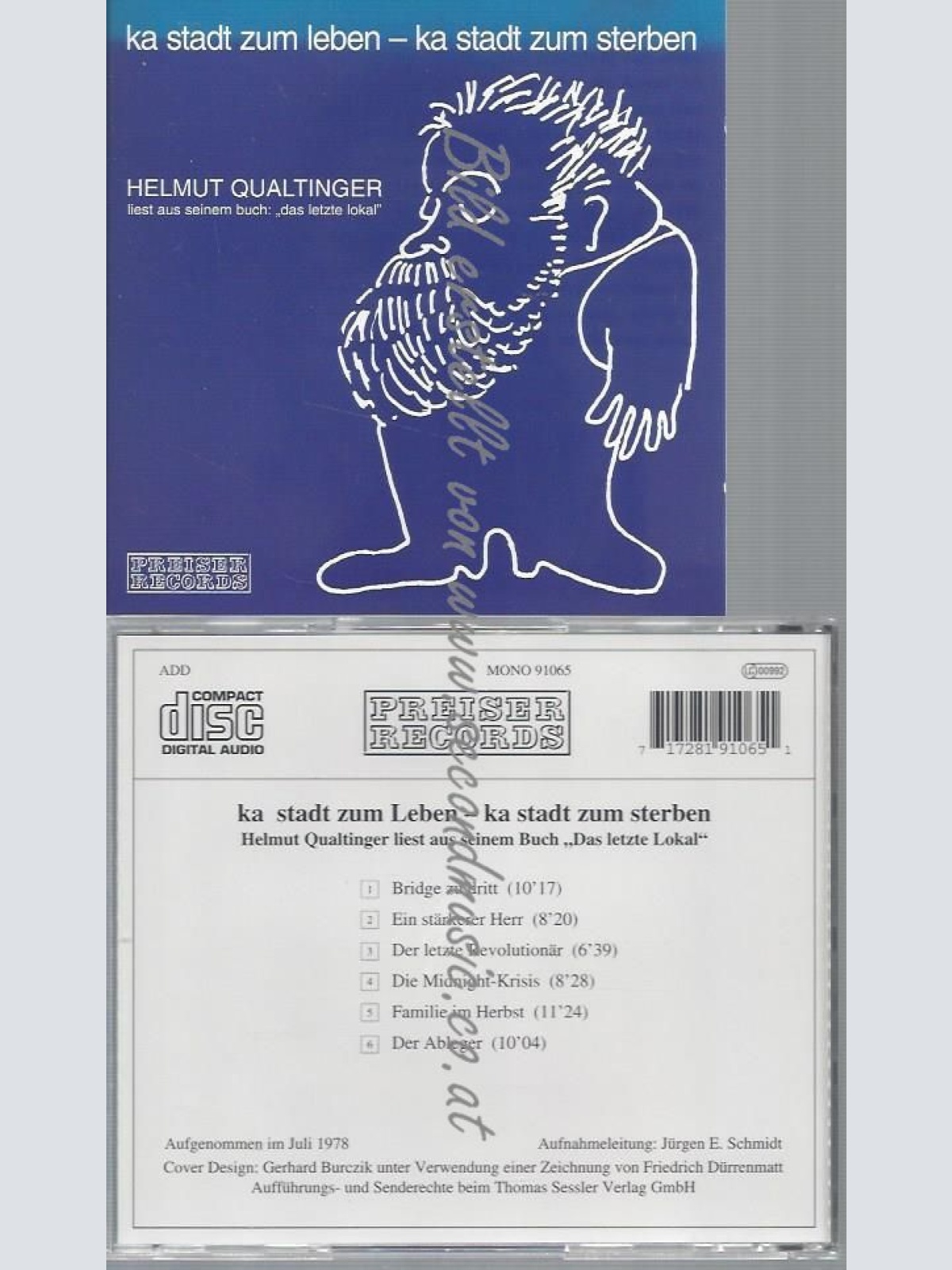 CD--HELMUT QUALTINGER--KA STADT ZUM LEBEN - KA STADT ZUM STERBEN