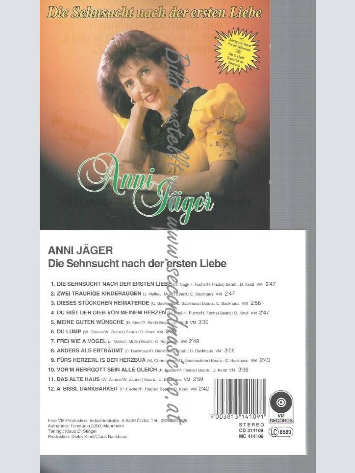 CD--JÄGER,ANNI--DIE SEHNSUCHT NACH DER ERSTEN LIEBE